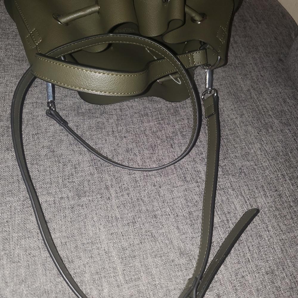 Zara Basic Collection Drawstring Hobo Purse Cross… - image 6